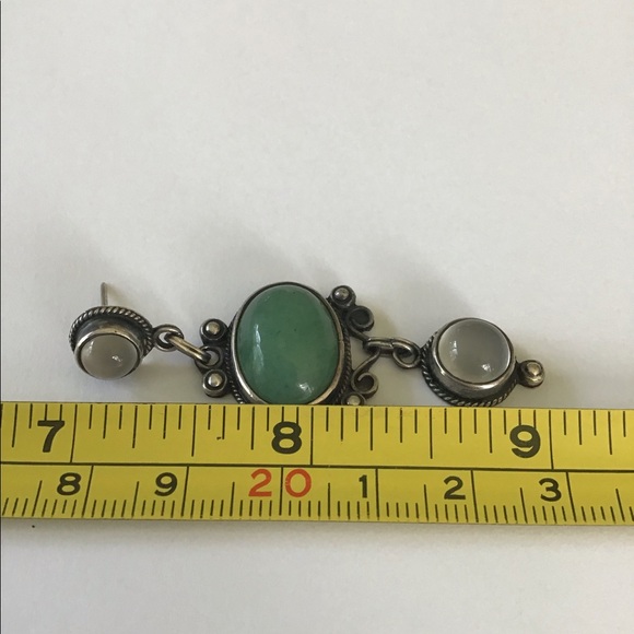 Arts & Crafts Sterling Moonstone Aventurine Rare - Picture 7 of 8